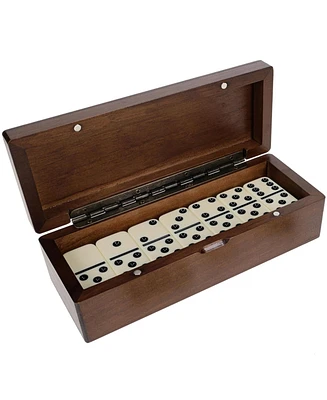 We Games Double 6 Dominoes in Magnetic Wooden Box