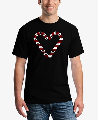 La Pop Art Men's Candy Canes Word T-Shirt