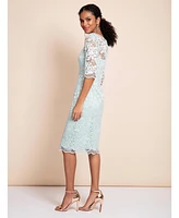 Alie Street London Women's Lila 3/4 Sleeve Lace Midi Dress