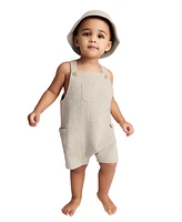 Calvin Klein Baby Boys 2-Piece Gauze Sunsuit and Matching Hat Set