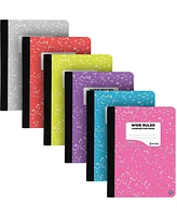 Composition Notebooks Wide Ruled Paper, Colored Marble Composition Notebook Covers, 100 Sheets (200 pages) Composition Books, Wide Ruled
