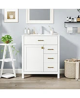 Single Bathroom Vanity with 2 Drawers and 1 Door