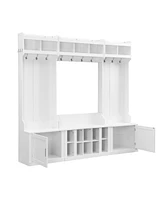 On-Trend Hall Tree with Bench, Coat Rack & Shoe Storage