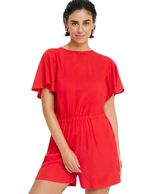Lscn by Lascana Women's Tie Back Romper