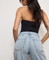 Good American Women's Crystal Stars 90s Cropped Jeans
