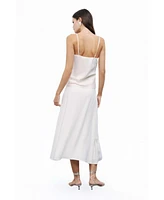 Nocturne Women's Beaded Embroidered Midi Skirt