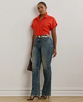 Lauren Ralph Plus Relaxed-Fit Linen Short-Sleeve Shirt