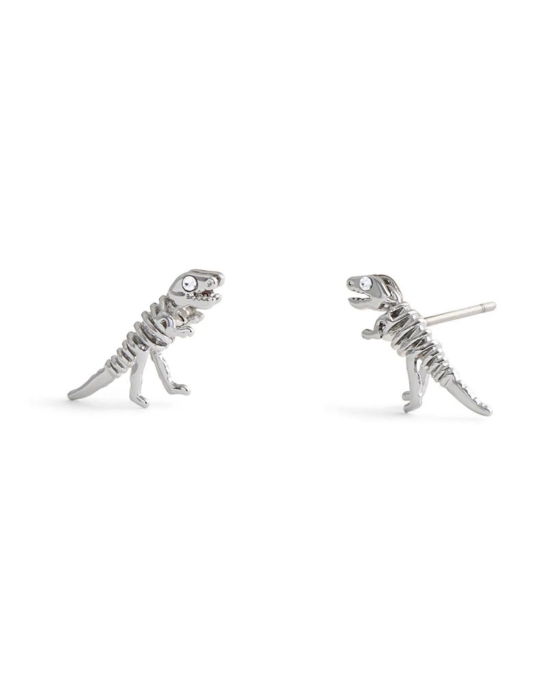 Coach Faux Stone Signature Skeletal Rexy Stud Earrings