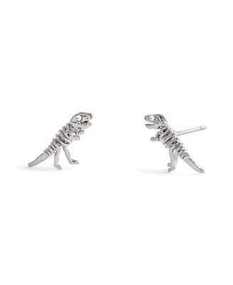 Coach Faux Stone Signature Skeletal Rexy Stud Earrings