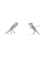Coach Faux Stone Signature Skeletal Rexy Stud Earrings