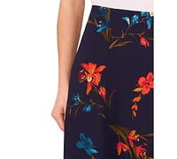 CeCe Women's Floral-Print Elastic-Waist Maxi Skirt