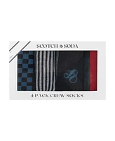 Scotch & Soda Men's 4-Pack Patterned Dress Socks