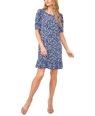 CeCe Women's Puff-Caterpillar-Sleeve Knit Dress