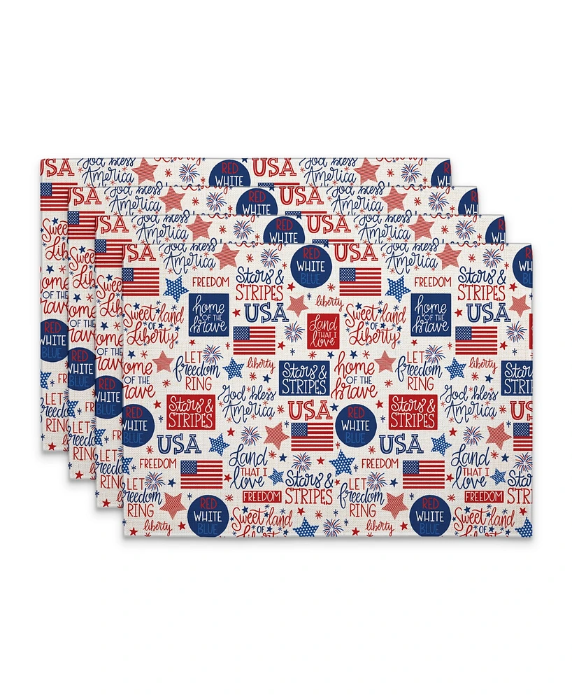 CounterArt Home of the Brave Premier Fabric Placemats, Set of 4