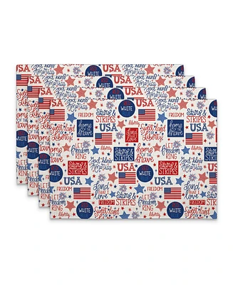 CounterArt Home of the Brave Premier Fabric Placemats, Set of 4