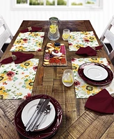 CounterArt Spring Sunflowers Premier Fabric Placemats, Set of 4