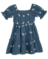 Sparkle & Shine Toddler and Little Girls Daisy Embroidered Dress