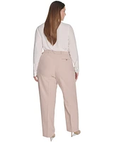 Calvin Klein Plus High-Rise Wide-Leg Pants