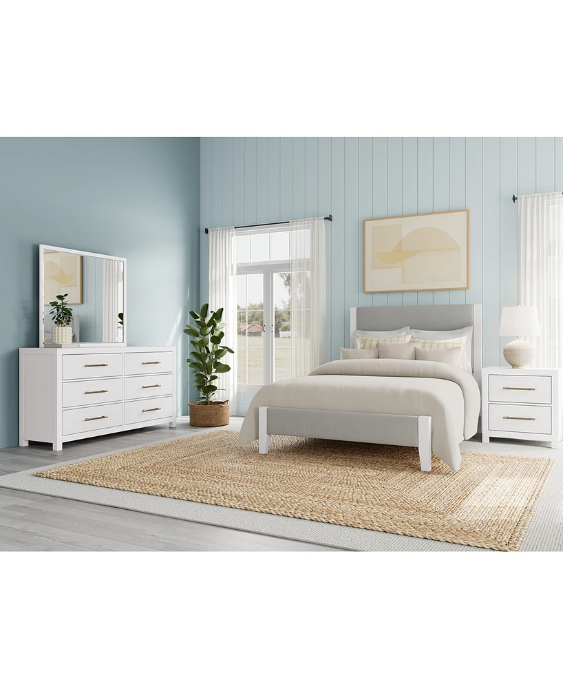 Catriona 3pc Bedroom Set (Full Upholstered Bed, Dresser & 2-Drawer Nightstand), Created for Macy's