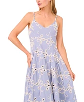CeCe Women's Maxi A-Line Embroidered Dress