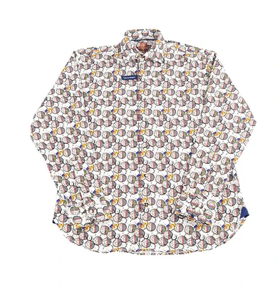 Luchiano Visconti Men's Shapes and Stripe shirt