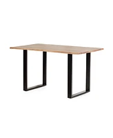 5-Pc Dining Set: Upholstered Chairs & Wood Table