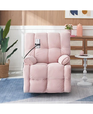 Single chair pink comfortable seat, the seat is soft and comfortable, suitable for small living room space single sofa