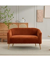 Modern Corduroy Loveseat Sofa, 2-Seater for Small Spaces