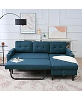 Spacious and Comfortable Modern Sofa with Built-In Storage and Adjustable Leg Rest