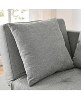 Convertible Sofa Bed Recliner with Adjustable Backrest and Pullout Sofa Bed