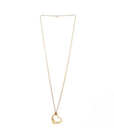 Pre-Owned Tiffany & Co. 36mm Elsa Peretti Open Heart Mesh Pendant Necklace 18K Rose Gold