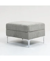 Modular Sectional Sofa Square Ottoman Module,Storage Ottoman Footrest,Gray