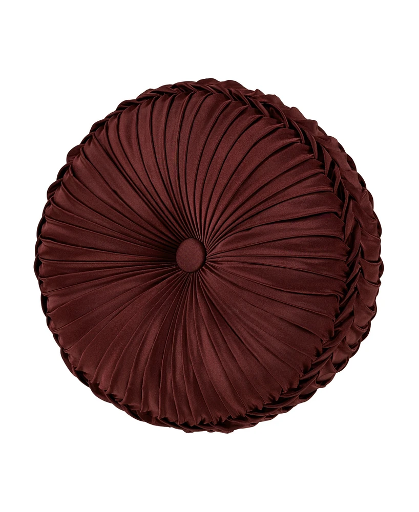 J Queen New York Renzo Tufted Decorative Pillow, 15" Round