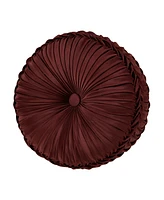 J Queen New York Renzo Tufted Decorative Pillow, 15" Round