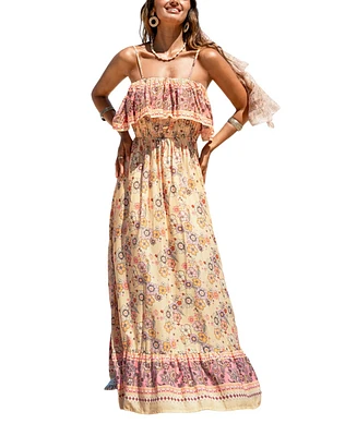 Cupshe Women's Falling Petals Floral Maxi Beach Dress