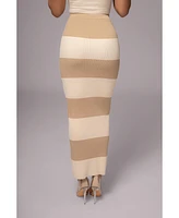 Jluxlabel Women's Jaide Maxi Knit Skirt