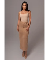 Jluxlabel Women's Joy Suede Maxi Skirt