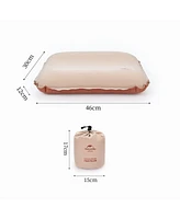 Naturehike Inflatable Camping Pillow - Portable 3D Comfortable Silent Sponge Pillow - Perfect for Camping and Travel (Khaki)