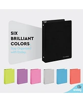 Enday 3-Ring Binder with Clear View Cover and 2 Inside Pockets – Heavy Duty Durable for School Supplies, Office Organization