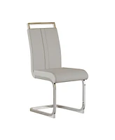 Upholstered C-leg Modern Dining Side Chair (Set of 2)