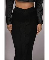 Jluxlabel Women's Merine Knit Midi Skirt