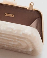 Mango Women's Cultivated Pearl-Effect Clutch Bag