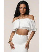 Jluxlabel Women's Sienna Ruffled Skirt Set