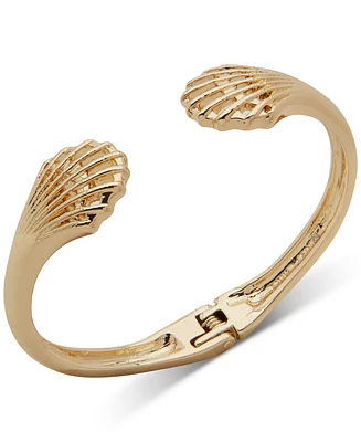 Anne Klein Gold-Tone Shell-Motif Cuff Bracelet
