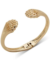 Anne Klein Gold-Tone Shell-Motif Cuff Bracelet