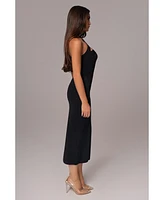 Jluxlabel Women's Ivone Asymmetrical Midi Dress