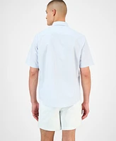 Alfani Men's Pacco Short Sleeve Striped Button-Front Shirt, Exclusively at Macy's