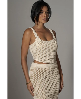 Jluxlabel Women's Beachside Crochet Bustier