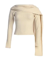 Jluxlabel Women's Ribbed Scarf Top