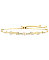 Diamond Cluster Station Bolo Bracelet (1/2 ct. t.w.) in 10k Gold